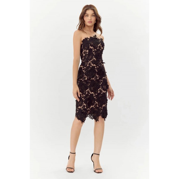 Jade Woven Lace Tube Dress