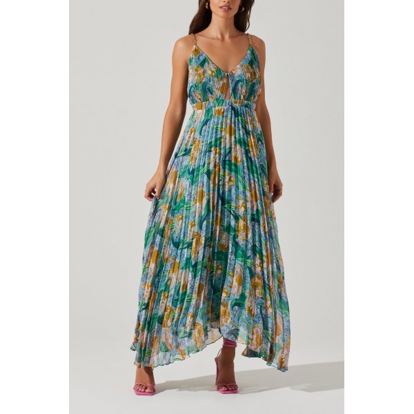 Loralee Floral Pleat Dress