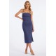Naomi Strapless Denim Dress