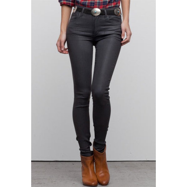 Leatherette Rocket High Rise Jean