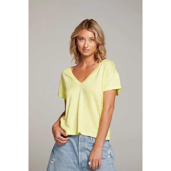 Linen V-Neck Tee