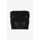 Faux Leather Tube Top