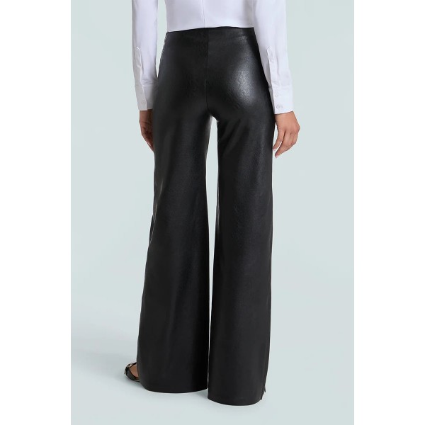 Faux Leather Wide Leg Pant