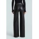 Faux Leather Wide Leg Pant