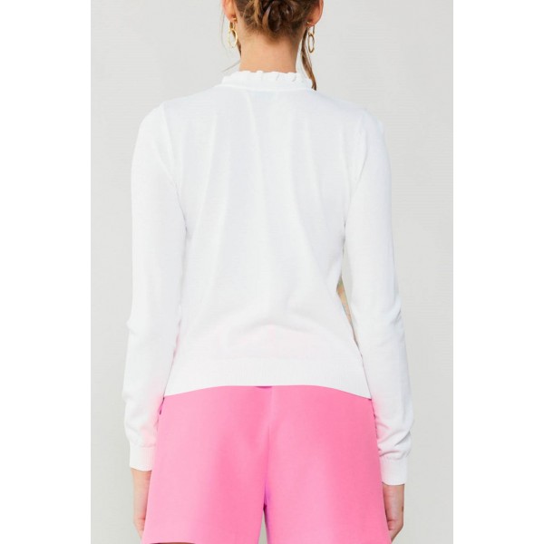 Woven Combo Print Sweater