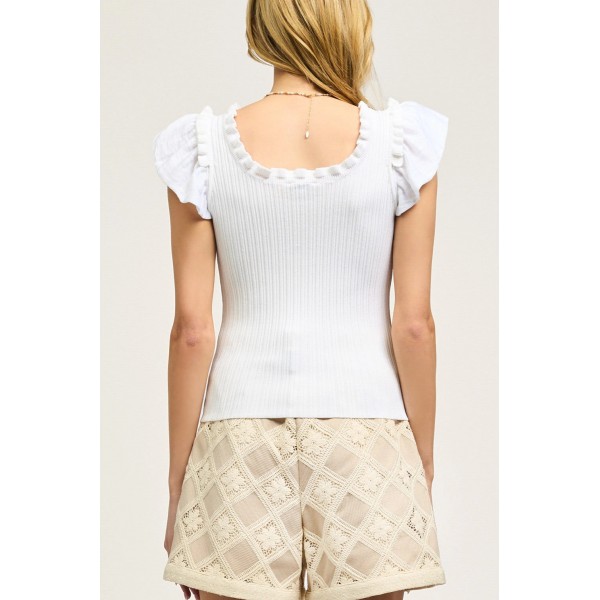 Ruffle Sleeve Top
