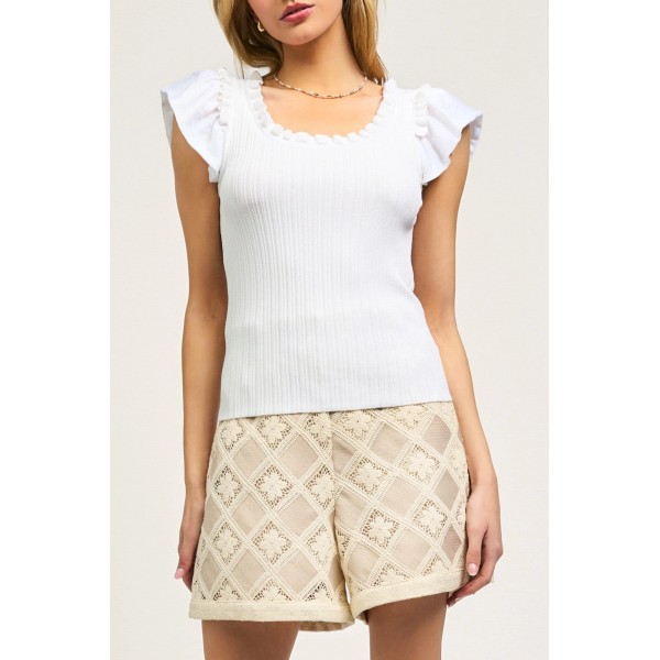 Ruffle Sleeve Top