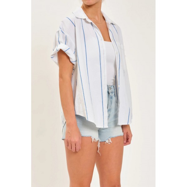 Breezy Boyfriend Stripe Shirt