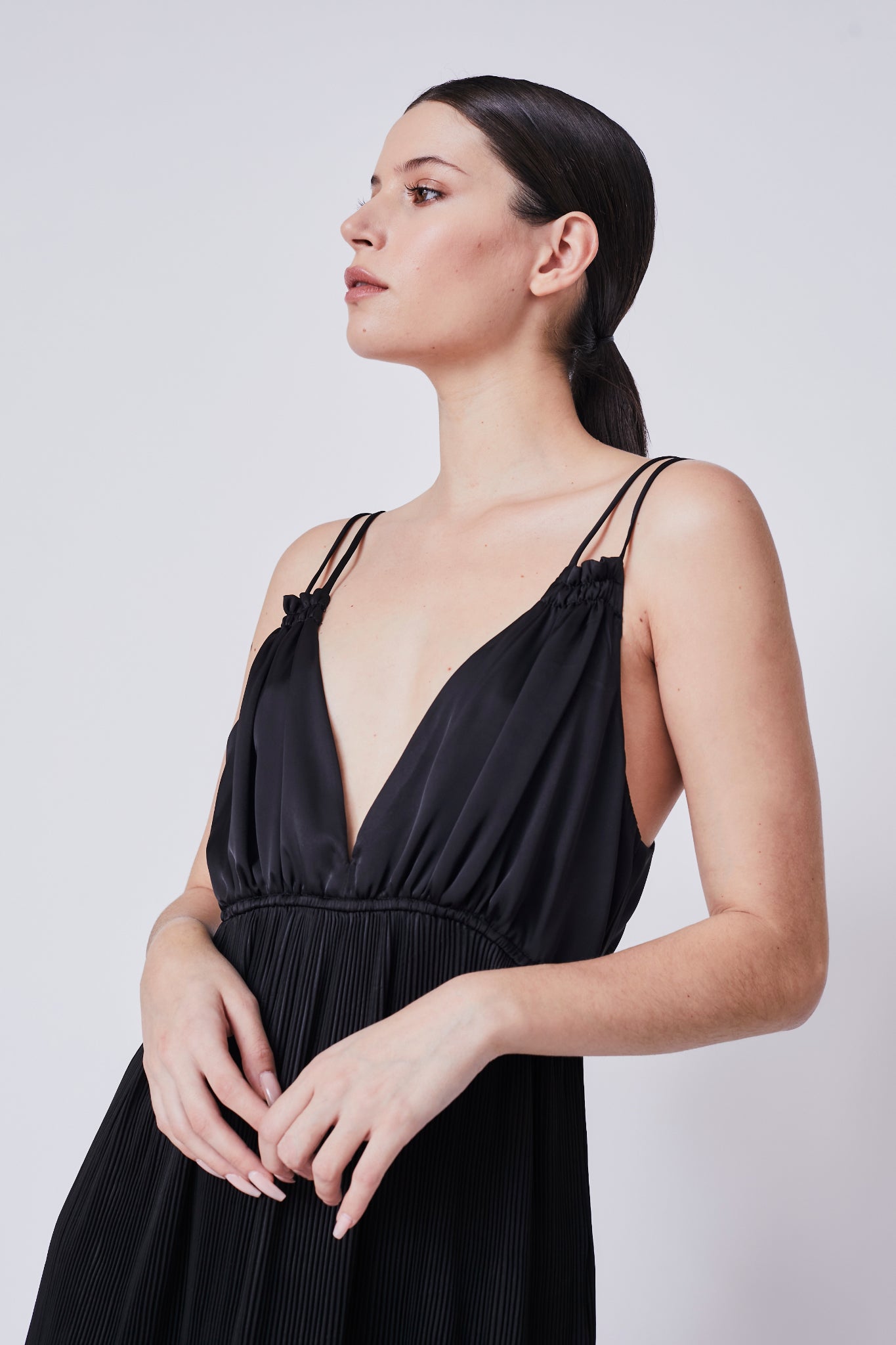 Ossani Pleat Maxi Dress