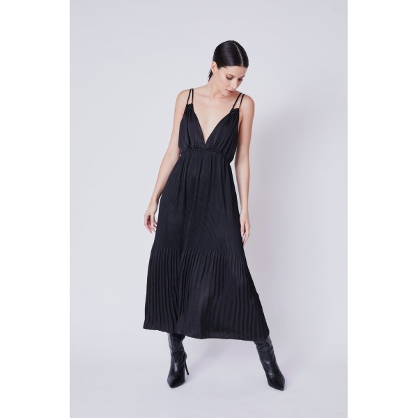 Ossani Pleat Maxi Dress