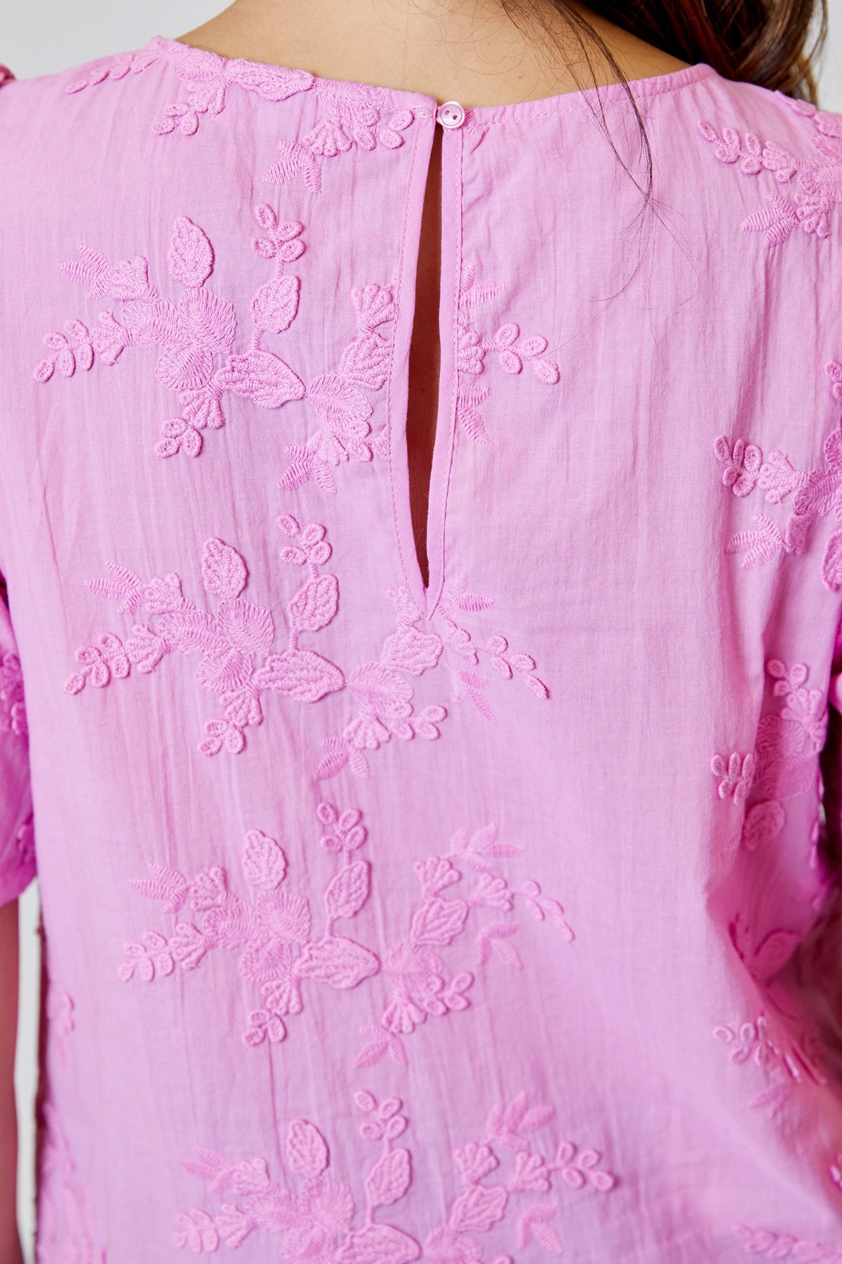 Eyelet Flower Applique Top