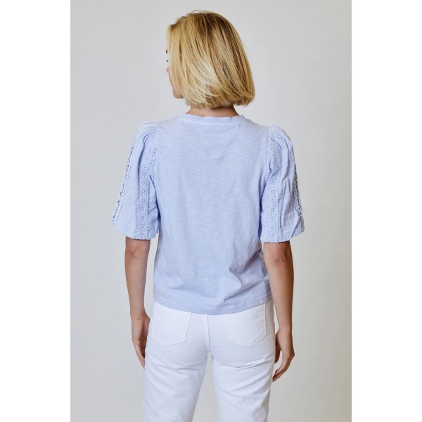 Eyelet Sleeve Tee