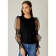 Organza Sleeve Top