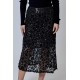 Sequin Leopard Midi Skirt