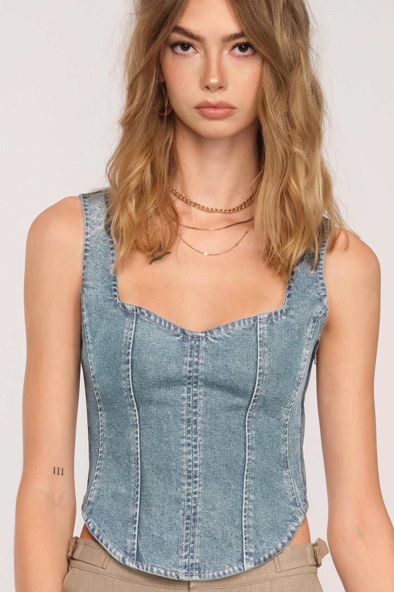 Romi Denim Top