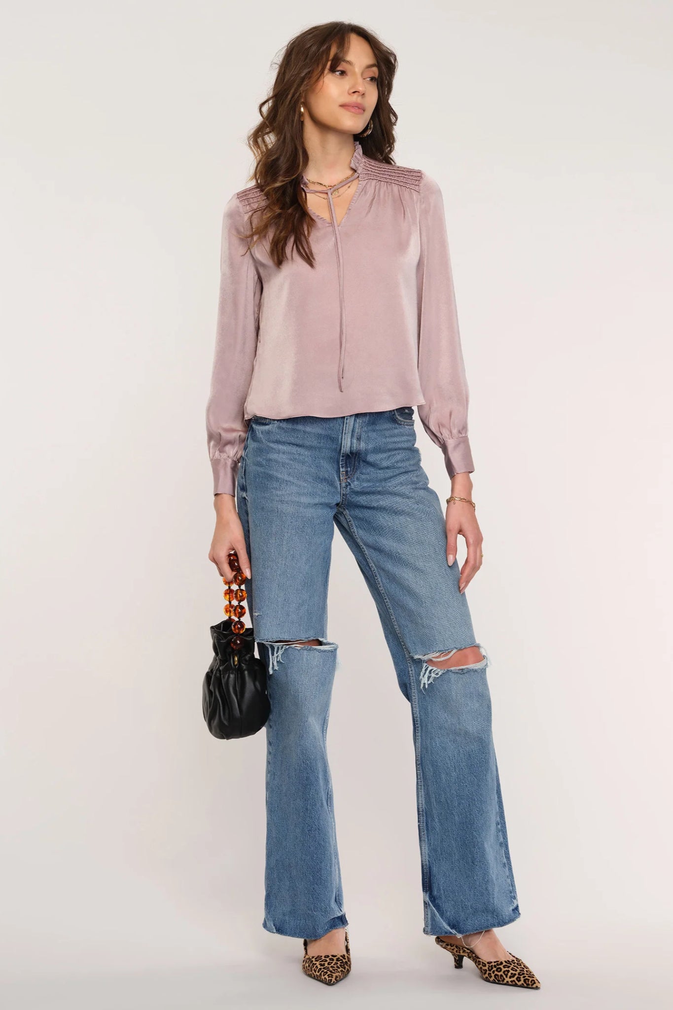 Winslet Smocked Shoulder Blouse