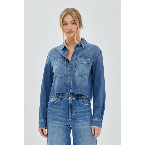 Crop Denim Shirt