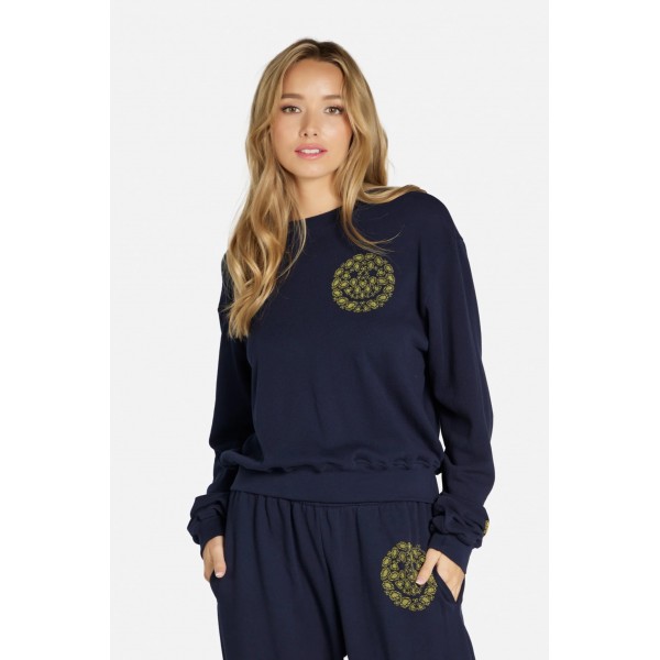 Spalding Diamond Happy Face Sweat Shirt