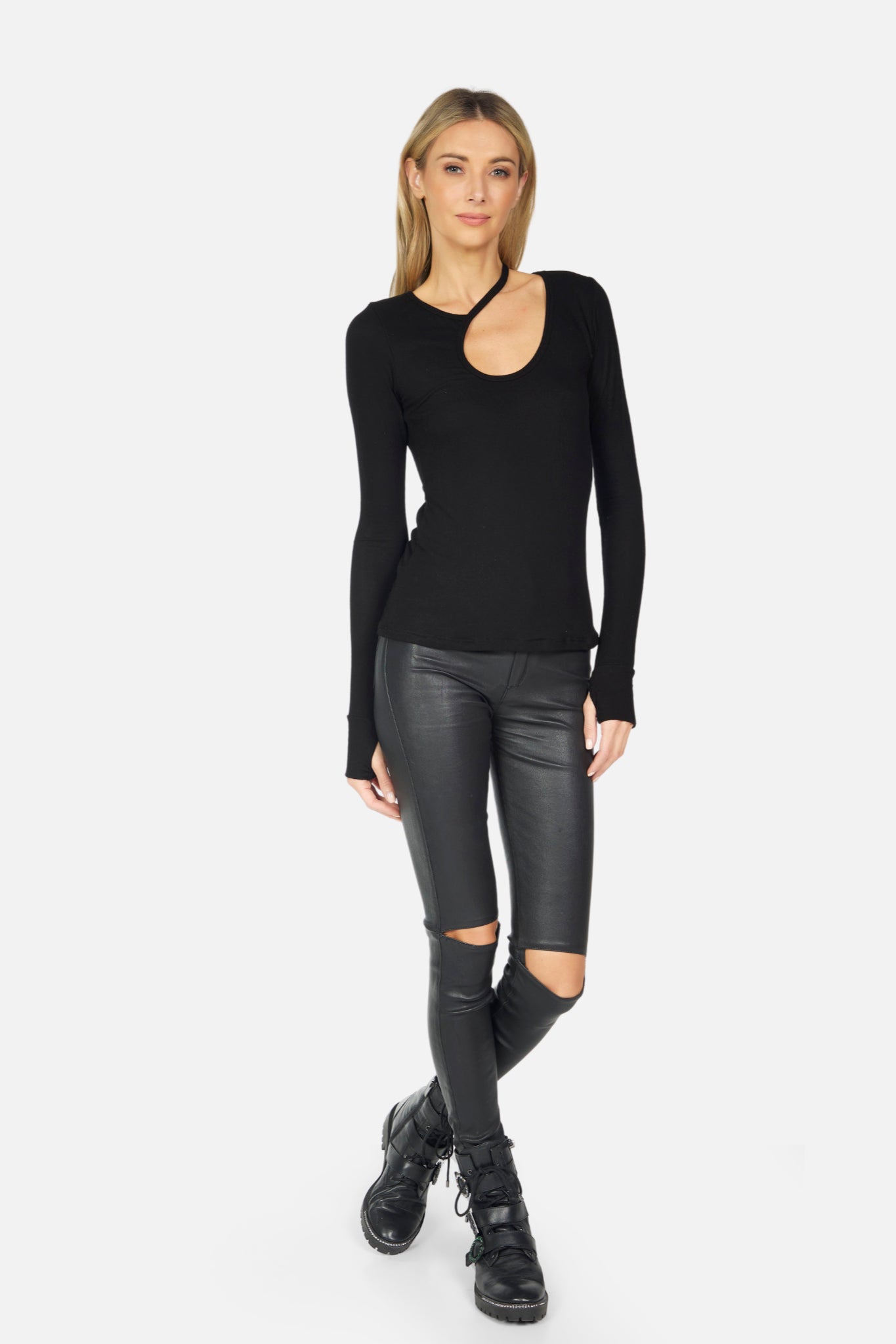 Stark Rib Asymmetric Top