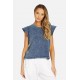 Bronte Short Sleeve Acid Denim Tee