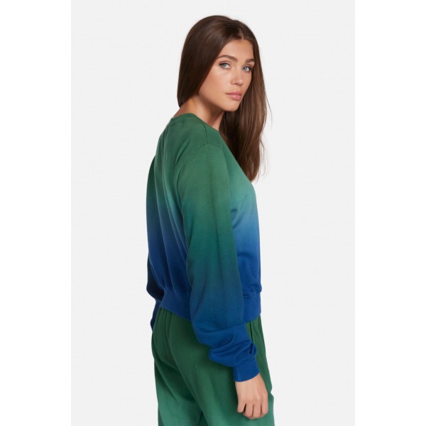 Exon Crop Ombre Sweatshirt