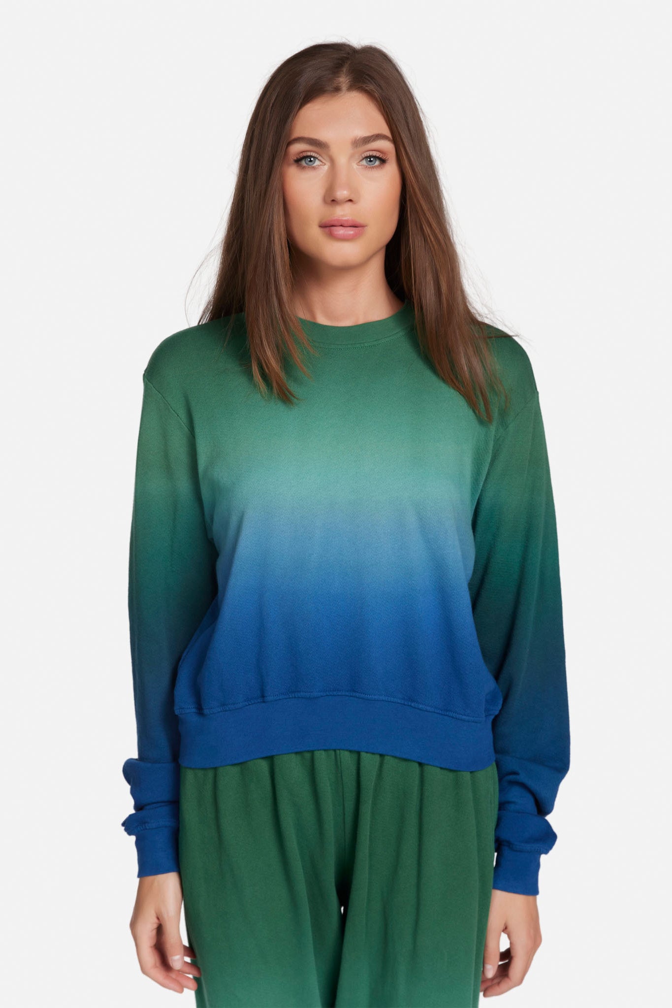 Exon Crop Ombre Sweatshirt