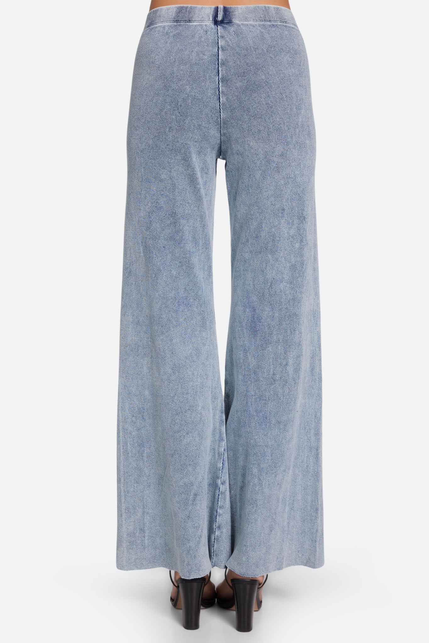 Ommin Rib Denim Flare Pant