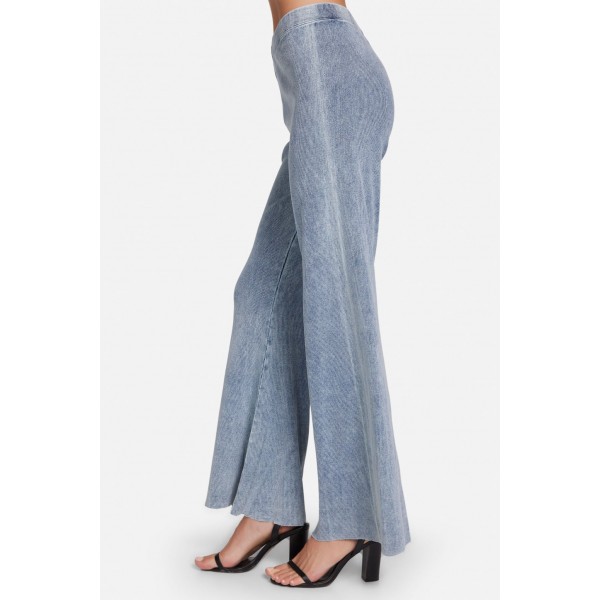 Ommin Rib Denim Flare Pant