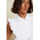 Archer Ruffle Button Top