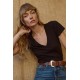 Blair Slim V Neck Tee