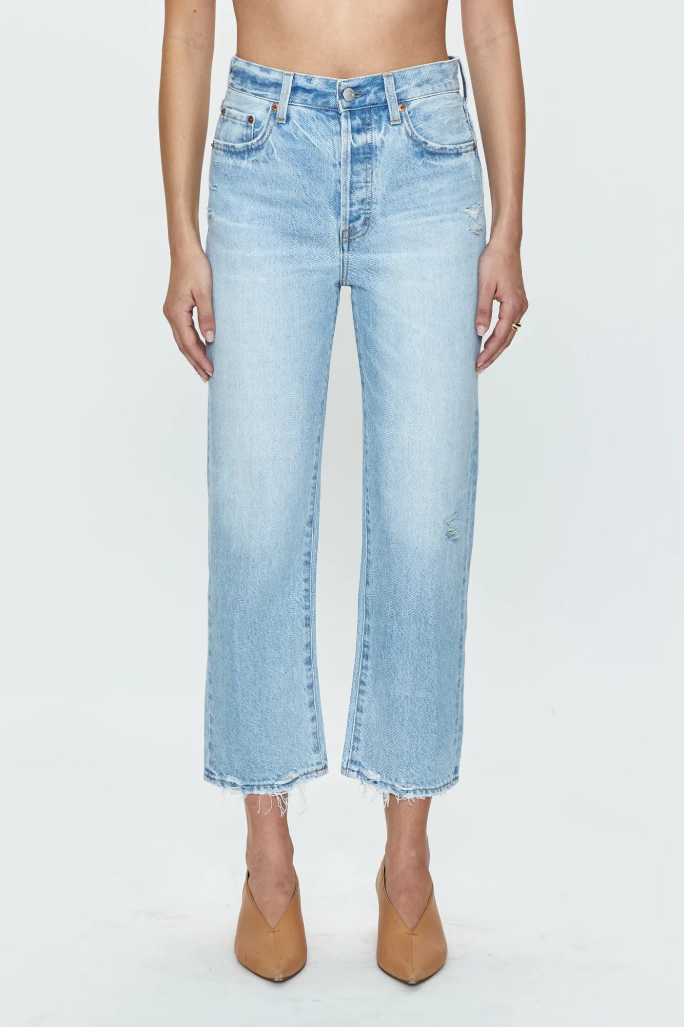 Cassie Crop High Rise Straight Jean