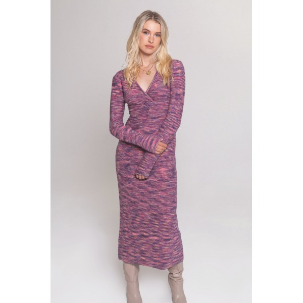 Knit Space Dye Sweater Dress