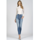 Bridget Double Button Skinny Jean