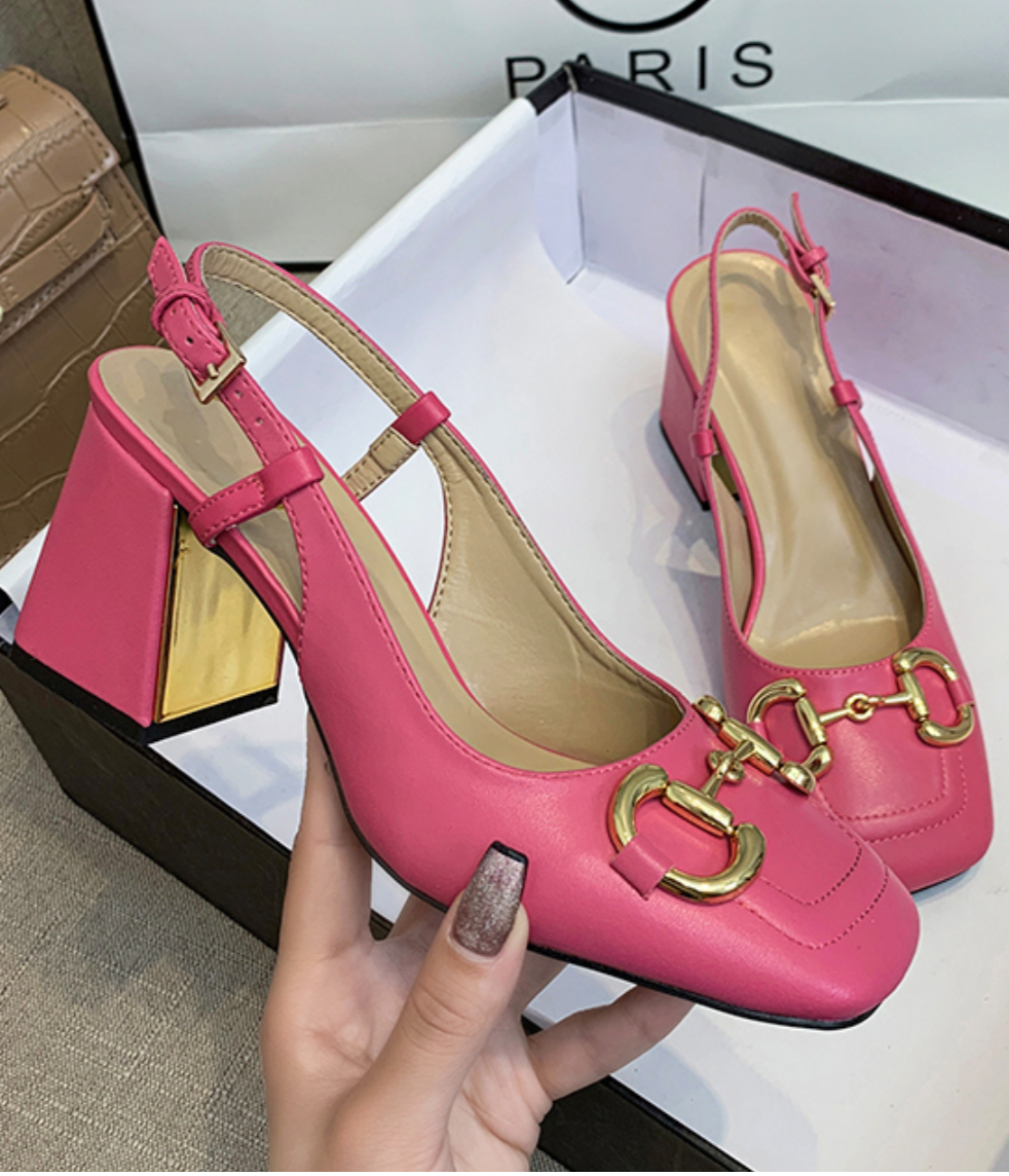 Agnes Vintage Thick Heels