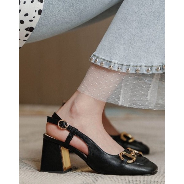 Agnes Vintage Thick Heels