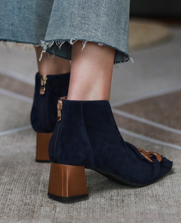 Mona Zipper Ankle Boots