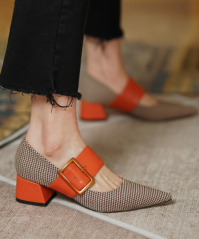 Jane Orange Heels