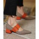Jane Orange Heels
