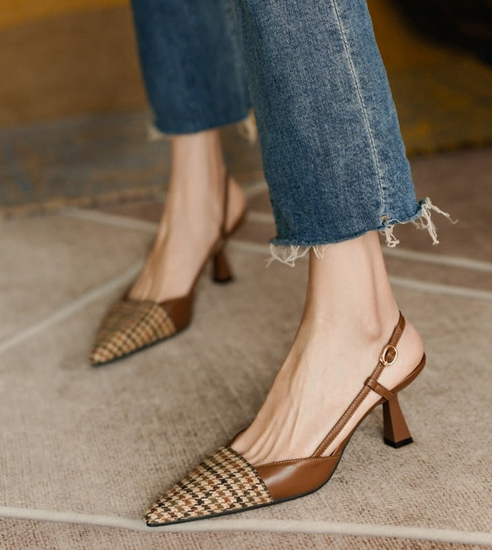 Fiona Leather Kitten Heels